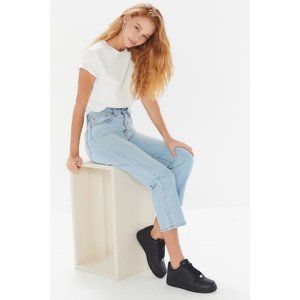 Levi's Wedgie Straight Droit Jeans Size 28 Light Denim High Rise